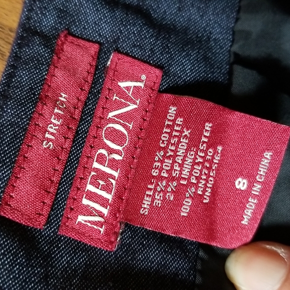 3/$15 or 5/$25 Dark Navy Blue Career Pencil Skirt, Size 8 - Picture 5 of 8